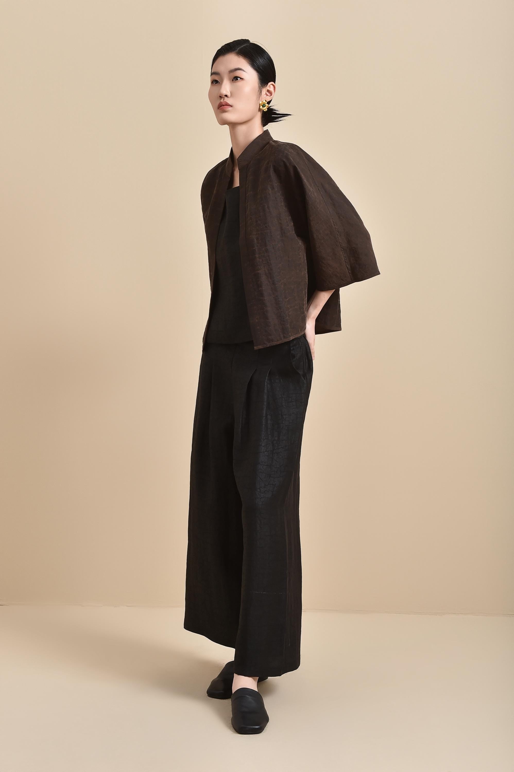 Reversible Mud Silk Kimono-Inspired Jacket, 100% Mulberry Silk Naturally Dyed Minimalist Open Front Jacket Choose Your Fabrics Made to Order