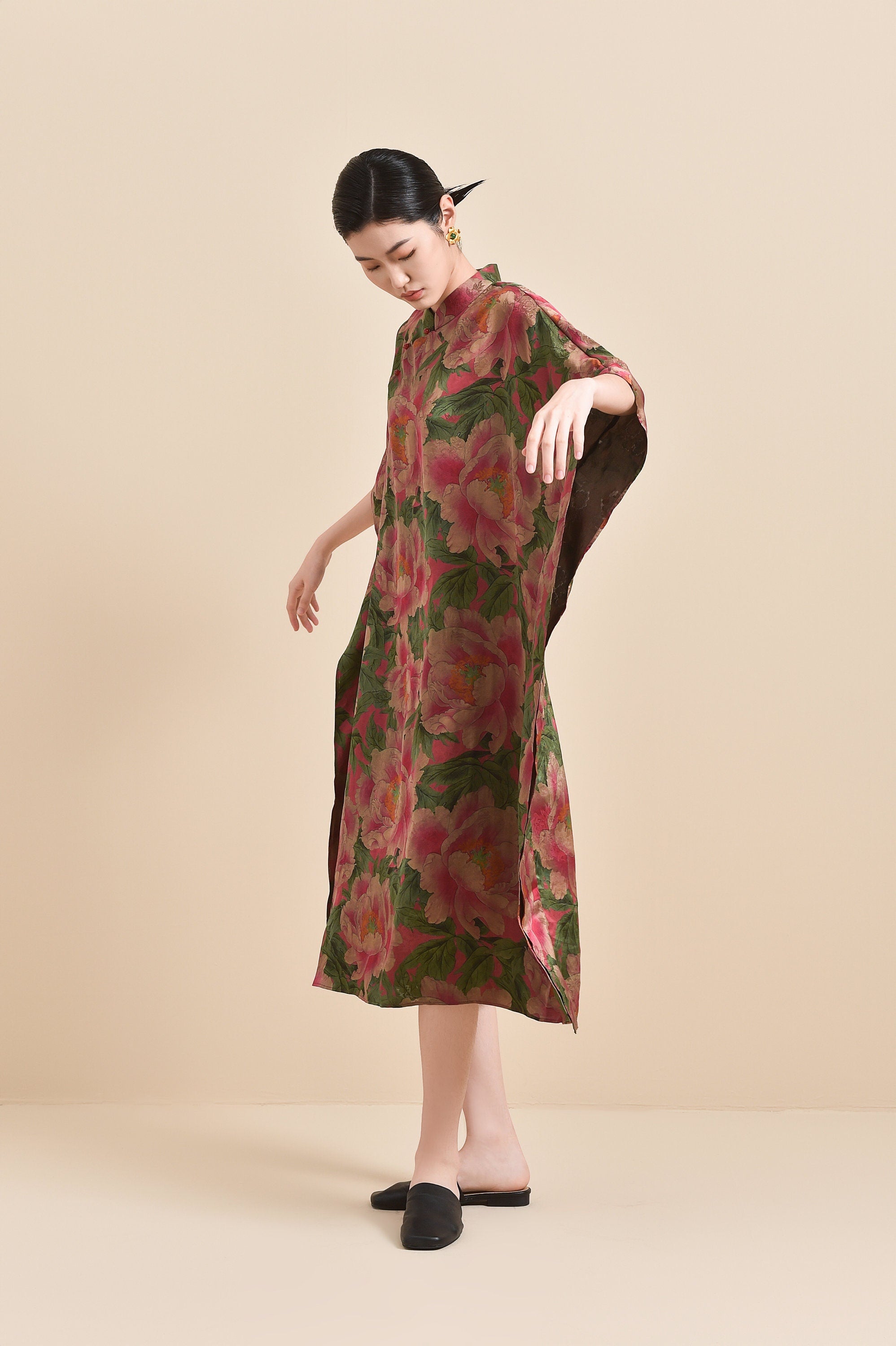 Peony Floral Qipao/Cheongsam Dress