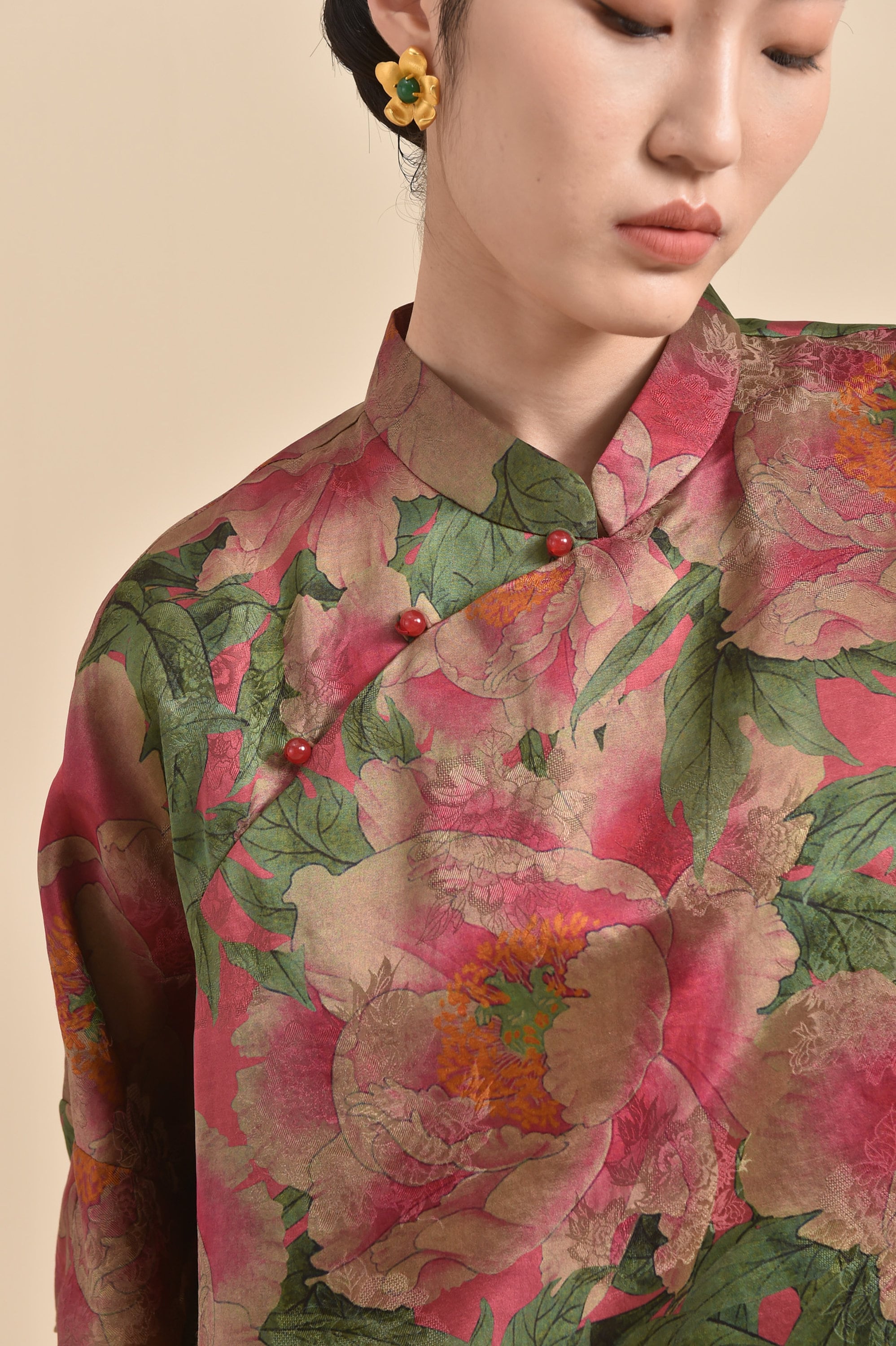 Peony Floral Qipao/Cheongsam Dress