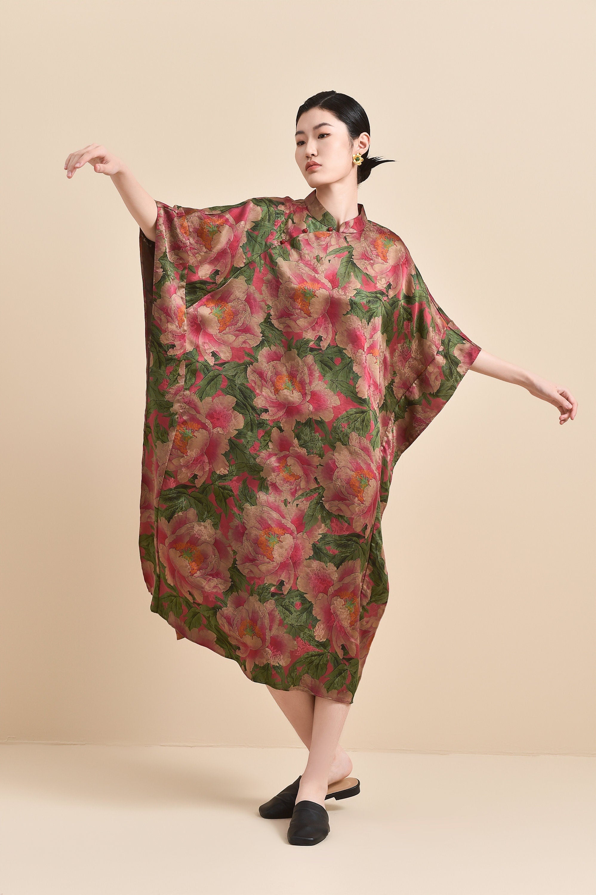 Peony Floral Qipao/Cheongsam Dress