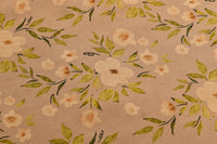Heavyweight Beige Small Floral Mud Silk