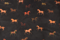 Horses Print Hua Luo Silk