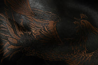 Heavyweight Black Phoenix Jacquard Mud Silk