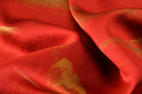 Heavyweight Red Golden Abstract Cloud Mud Silk