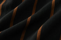 Black Brown Stripe Mud Silk