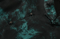Heavyweight Dark Teal Abstract Mud Silk