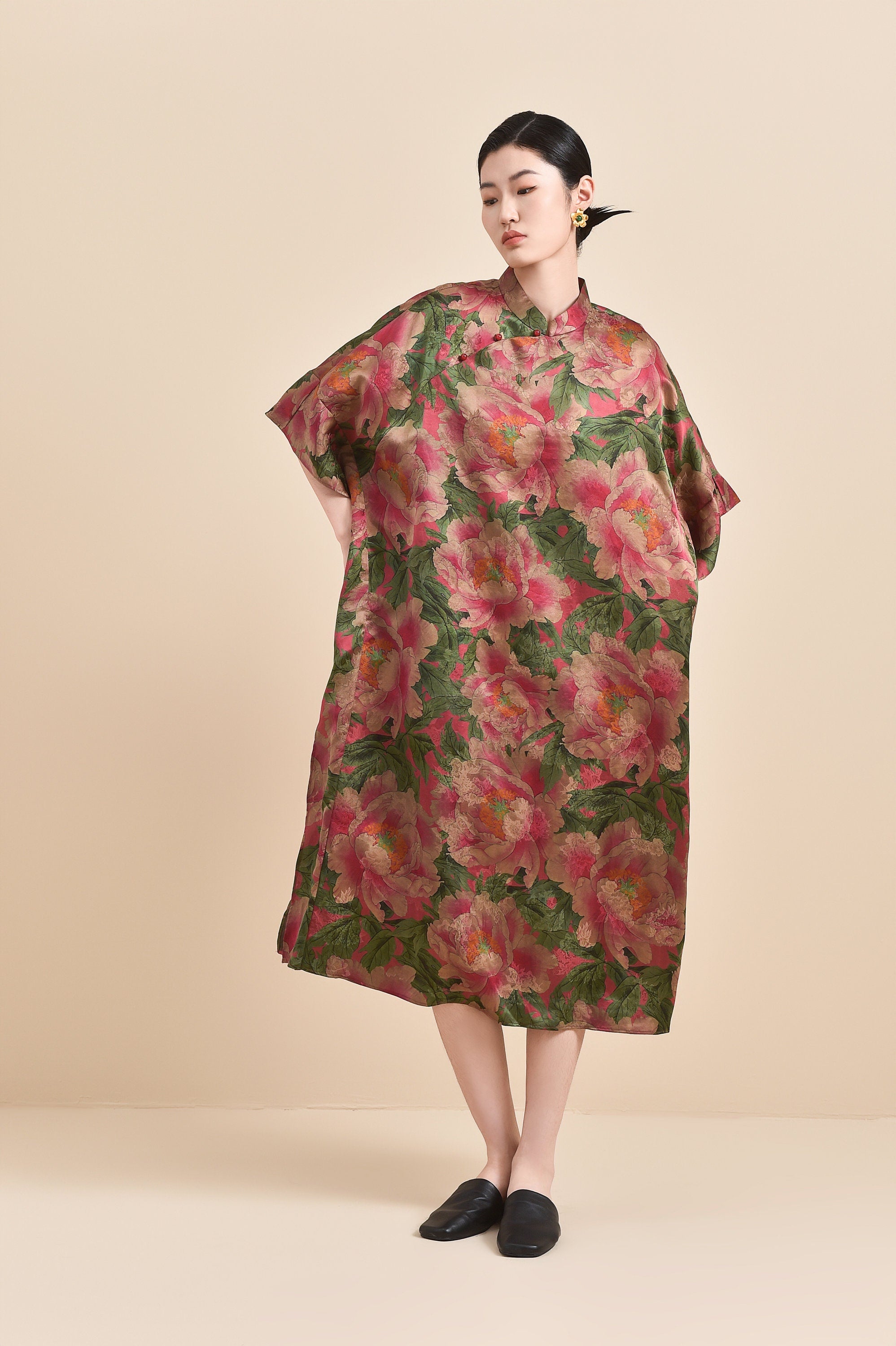 Peony Floral Qipao/Cheongsam Dress
