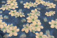 Blue Botanical Hua Luo Silk