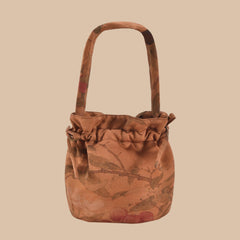Lychee Orchard Hua Luo Silk Drawstring Bucket Bag