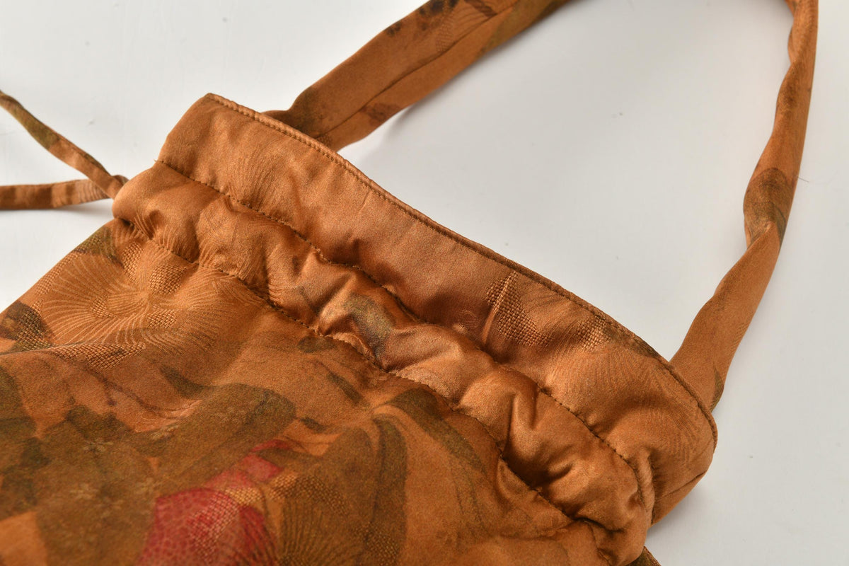 Lychee Orchard Hua Luo Silk Drawstring Bucket Bag