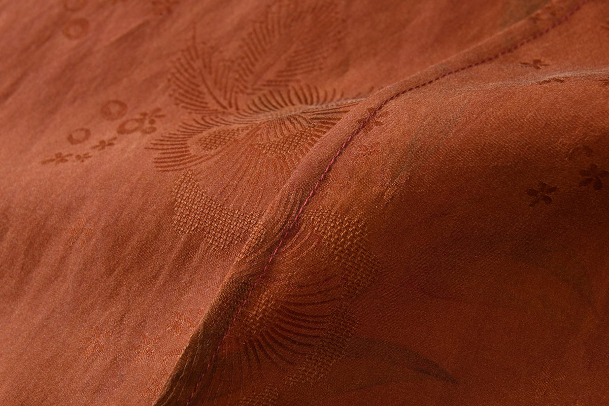 Coral Osmanthus Hua Luo Silk Modern Qipao